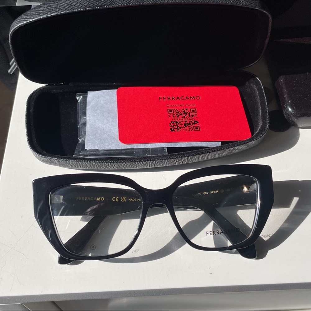 Salvatore Ferragamo Women's Black Cat-Eye Glasses